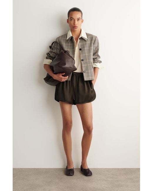 COS Natural Checked Wool Jacket