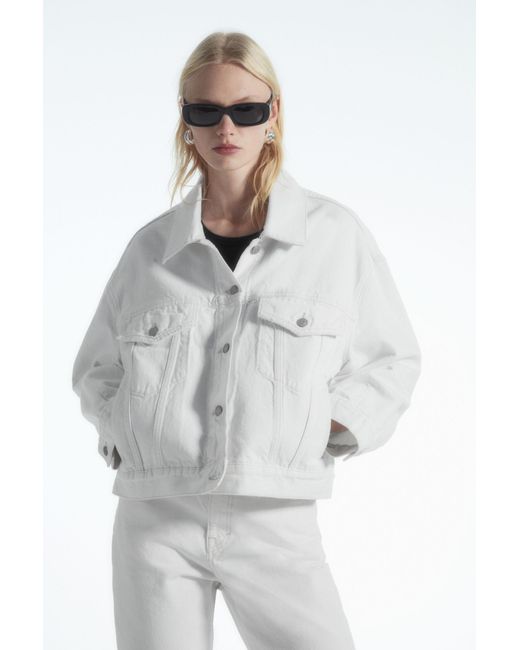 COS White Oversized Denim Jacket