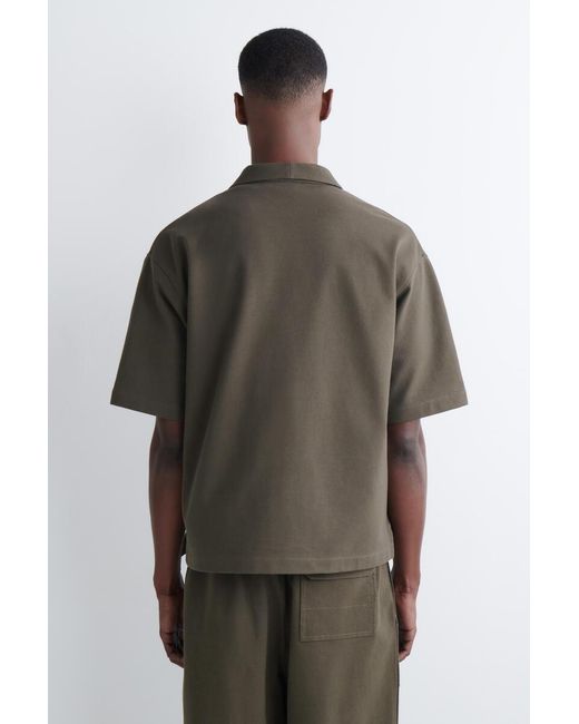 COS Brown Cotton Utility Shirt for men