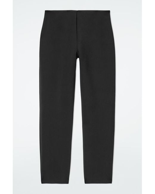 COS Black Scuba Capri Trousers