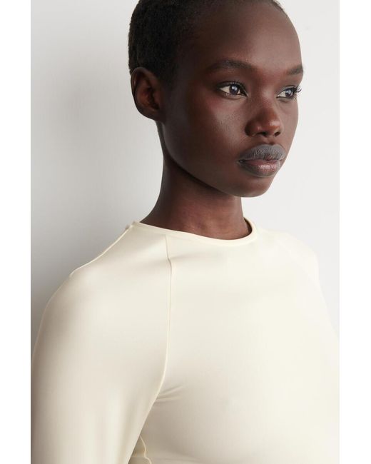 COS Natural Technical Jersey Long-Sleeved Top