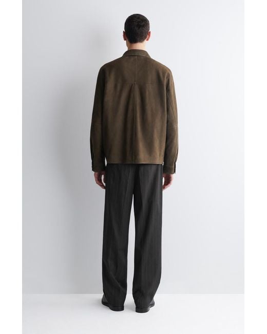 COS Brown Suede Trucker Jacket for men