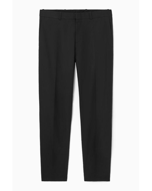 COS Black Tailored Twill Pants - Straight for men