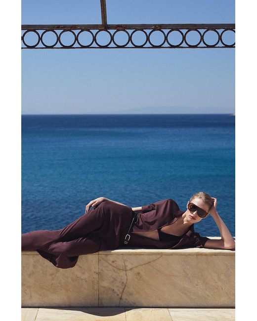 COS Purple Modal-Jersey Pants