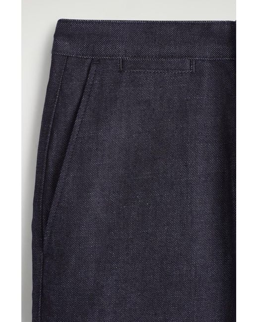 COS Blue Straight-Leg Denim Trousers