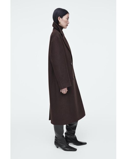 COS Black Slouched Leather Knee-High Boots