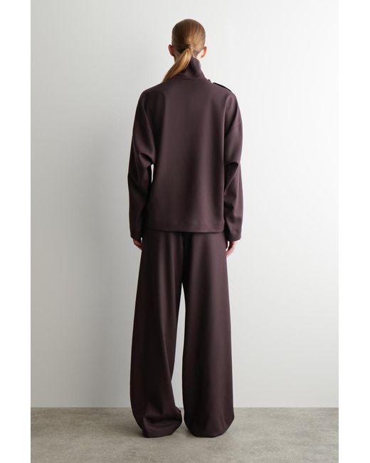 COS Red Wool-Flannel Pants