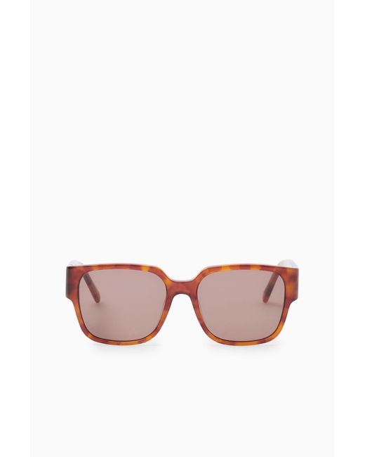 COS Pink Oversized Square-frame Sunglasses