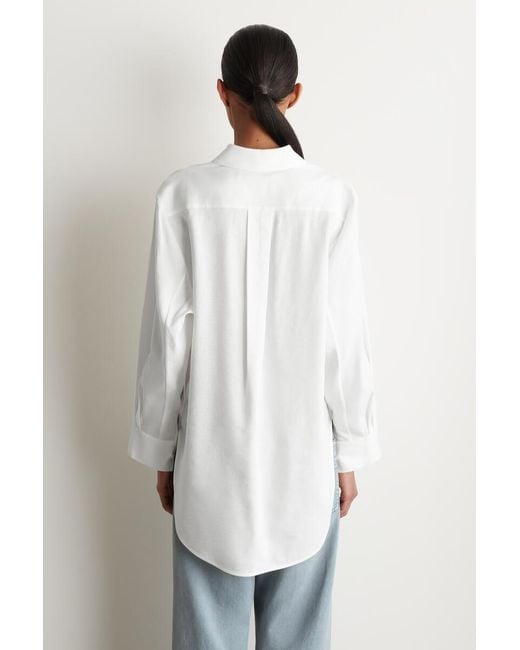 COS White Longline Linen Shirt