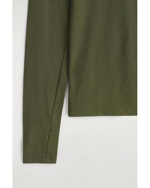 COS Green Slim Lightweight Long-sleeved Top