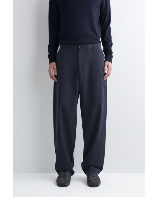 COS Blue Cotton Straight-Leg Chinos for men