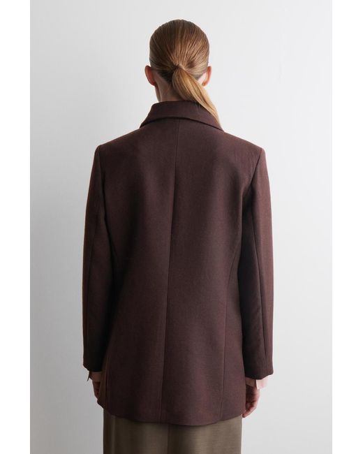 COS Brown Tailored Wool Jacket