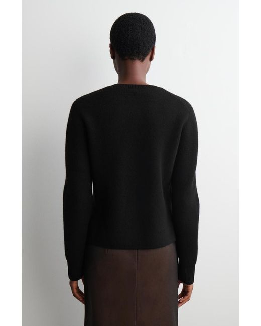 COS Black Merino Wool Crew-Neck Sweater