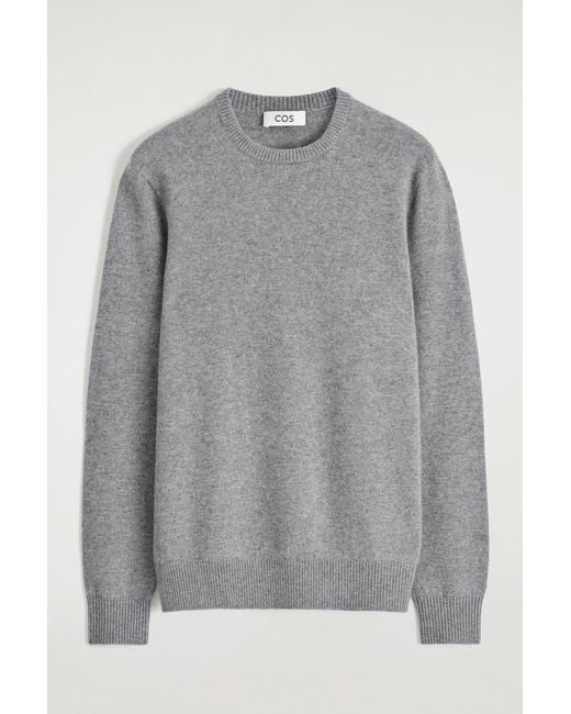 COS Gray Pure Cashmere Jumper for men