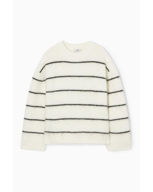 COS Natural Textured Mohair-blend Sweater