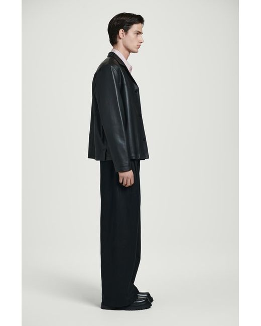 COS Chunky Leather Boat Shoes in Black for Men | Lyst