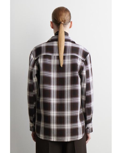 COS Red Checked Overshirt