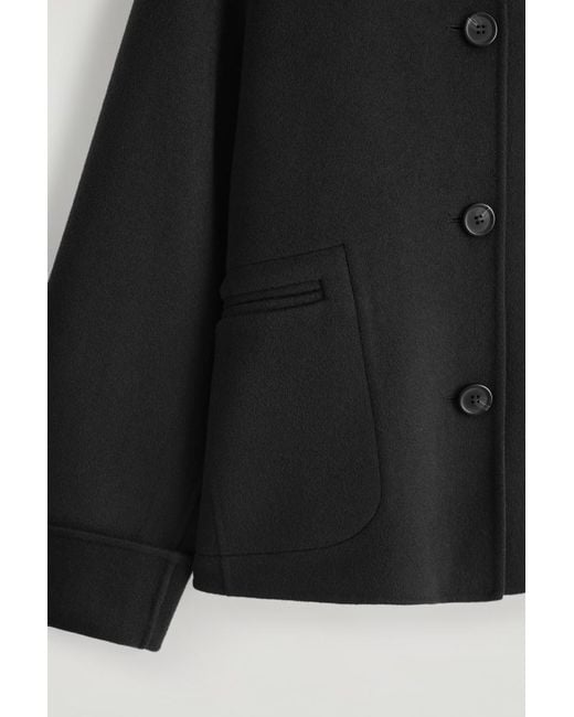 COS Black Double-Faced Wool Jacket