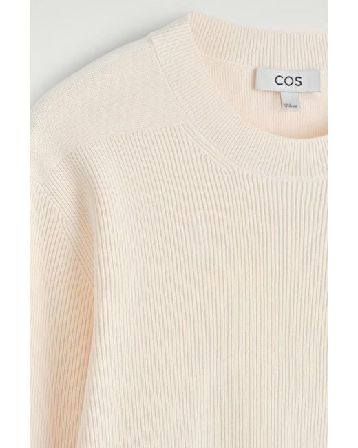 COS Natural Cotton Crew-Neck Sweater for men