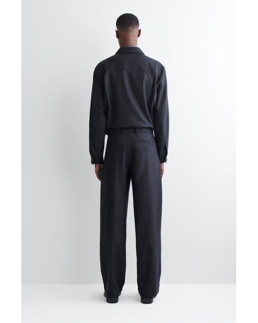COS Blue Wool Tapered Trousers for men