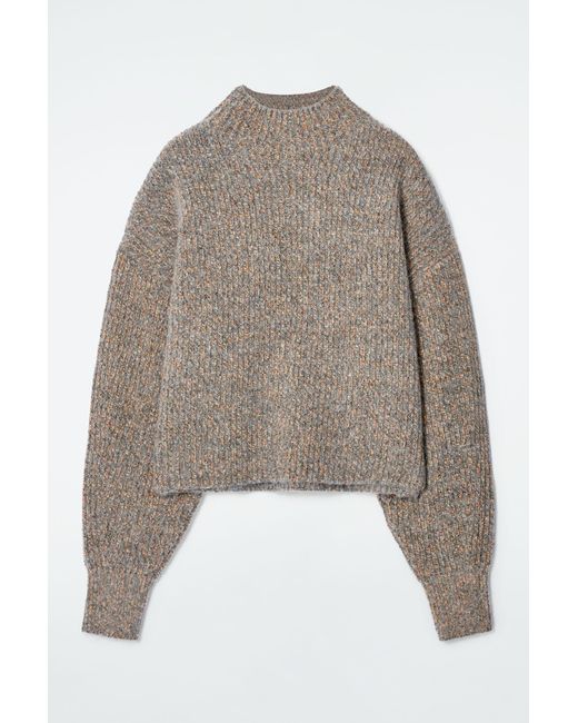 COS Natural Flecked Turtleneck Sweater