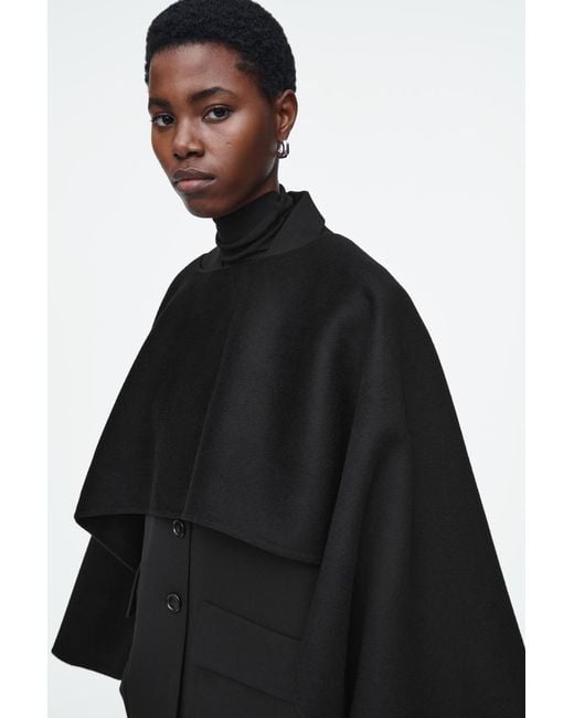 【YENN】DOUBLE FACE CAPE JACKET Oversized Double-Faced Cape Coat | Banana Republic