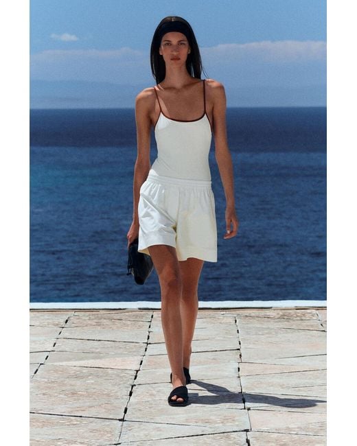 COS Natural Contrast-Trimmed Swimsuit