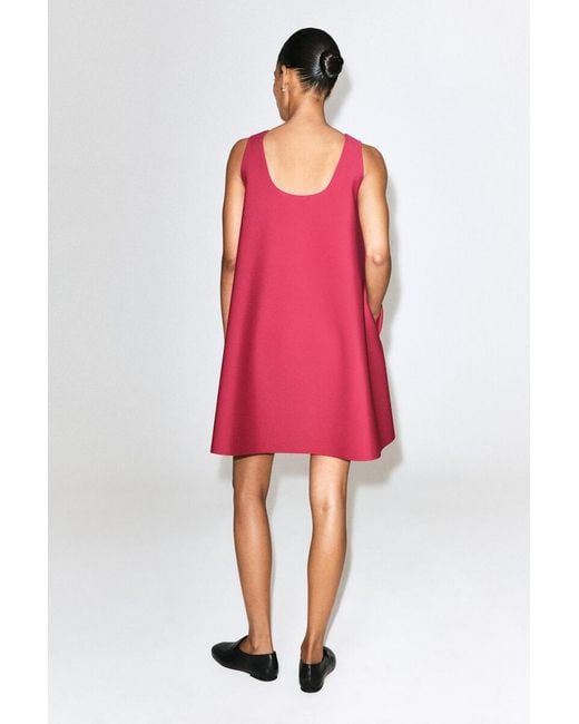 COS Red Scuba A-Line Mini Dress