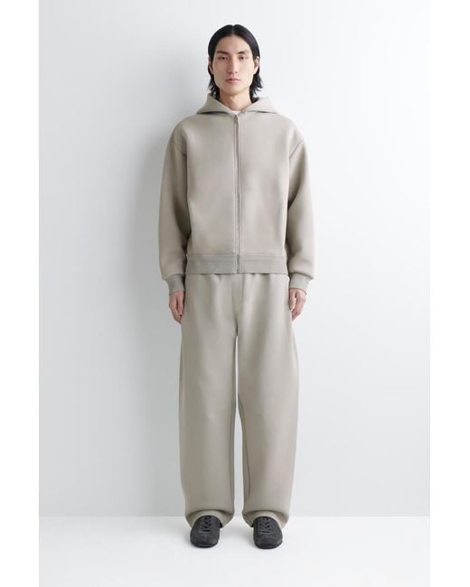 COS White Cotton-Piqué Zip-Up Hoodie for men