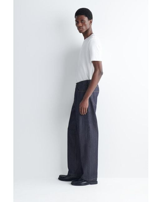 COS Gray Rider Raw Selvedge Relaxed-Fit Straight-Leg Jeans for men