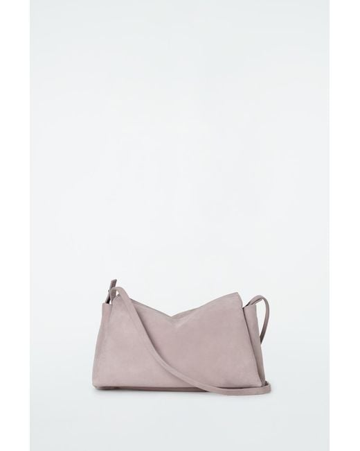 COS Pink Tome Mini Crossbody Bag - Suede