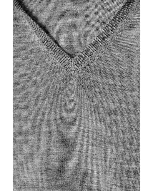 COS Gray Merino Wool Sleeveless Hoodie