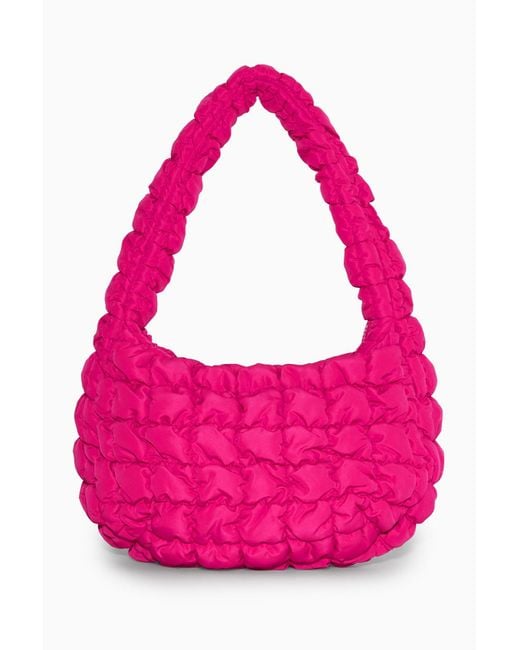 COS Quilted Mini Bag in Pink | Lyst