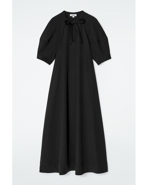 COS Black Maxikleid Mit Bindedetail