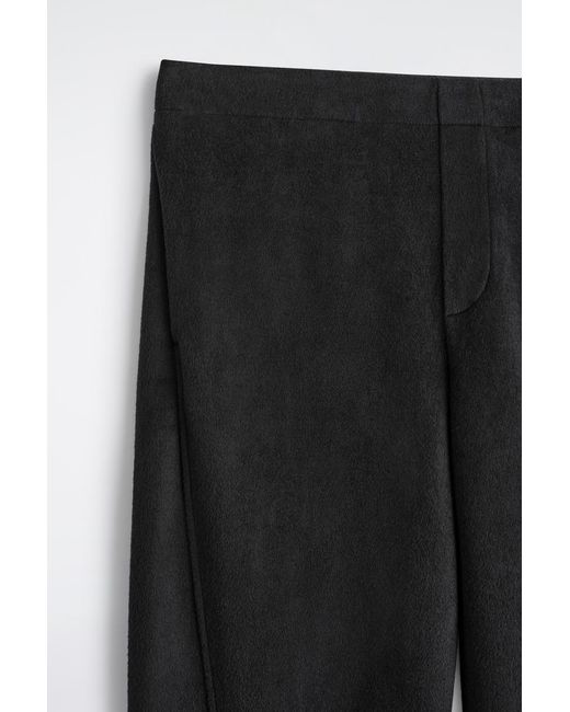 COS Black Wool-Blend Barrel-Leg Pants for men