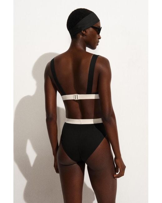 COS Black Colour-Block Scuba High-Waisted Bikini Briefs