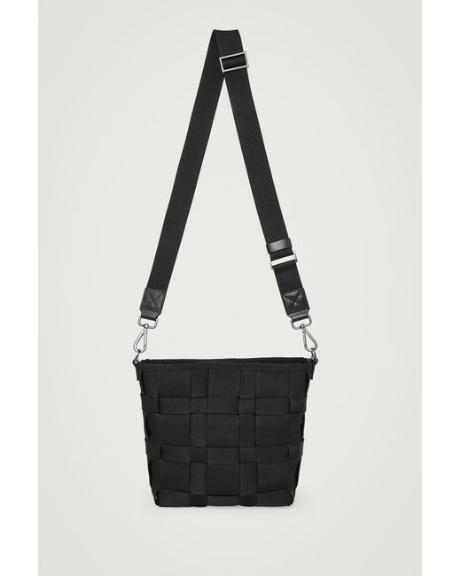 COS Black Mini Woven Crossbody Bag - Webbing for men