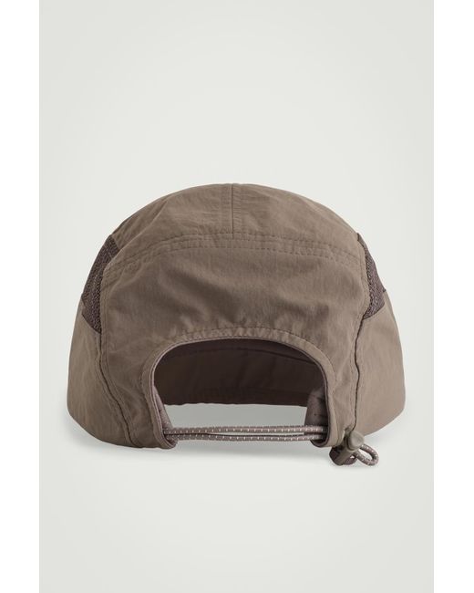 COS Brown Mesh-Panelled Nylon Cap for men