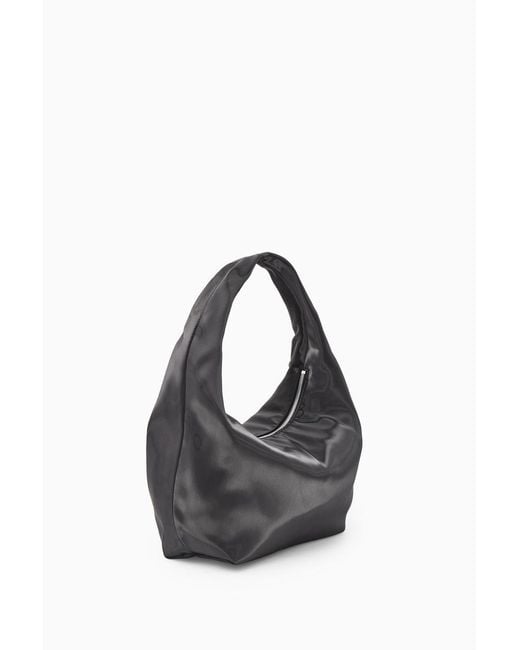 COS Mini Sling High-shine Shoulder Bag in Black | Lyst