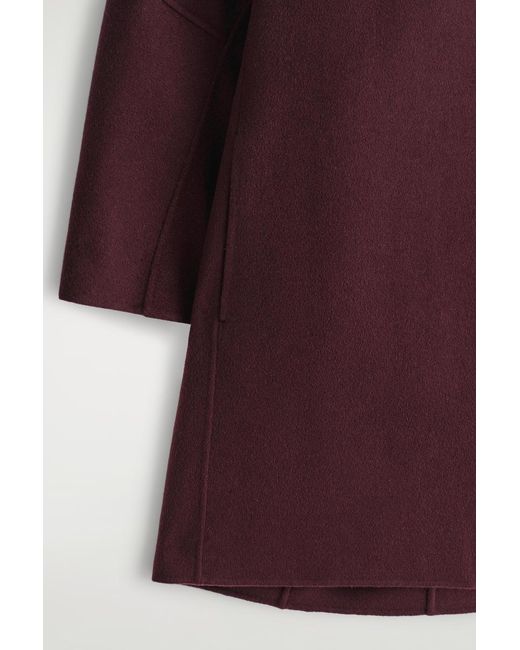 COS Purple Double-Faced Wool Mini Dress