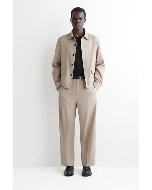 COS Natural Relaxed Cotton-Linen Overshirt for men