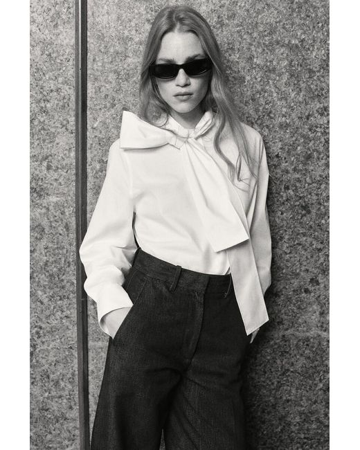 COS Black Relaxed-Fit Wide-Leg Denim Trousers
