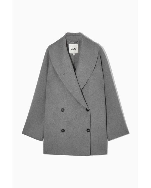 COS Oversized Shawl-collar Wool Jacket in Gray | Lyst COS Oversized Shawl-collar Wool Jacket in Gray | Lyst