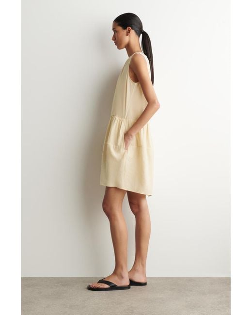 COS Natural Panelled Mini Dress