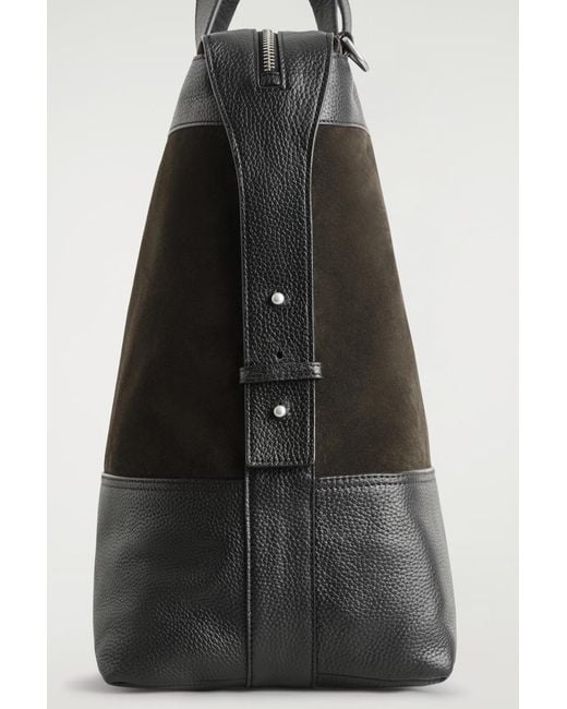 COS Black City Messenger Bag for men