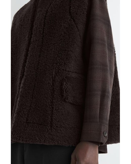 COS Black Shearling Gilet for men