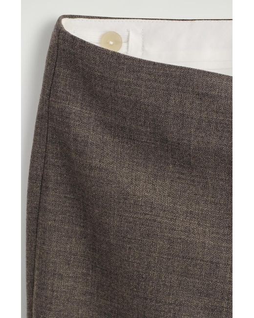 COS Gray Slim Wool-Blend Trousers