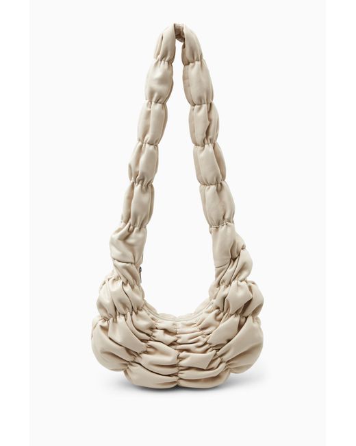 COS White Ripple Crossbody - Leather