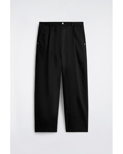 COS Black Pleated Wide-leg Denim Pants for men