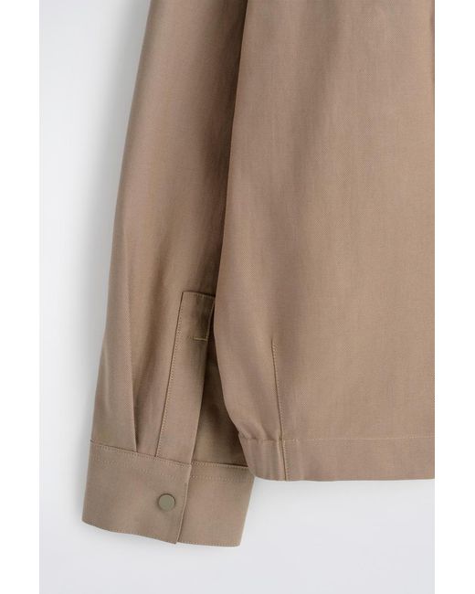 COS Natural Contrast-Panel Cotton Overshirt for men
